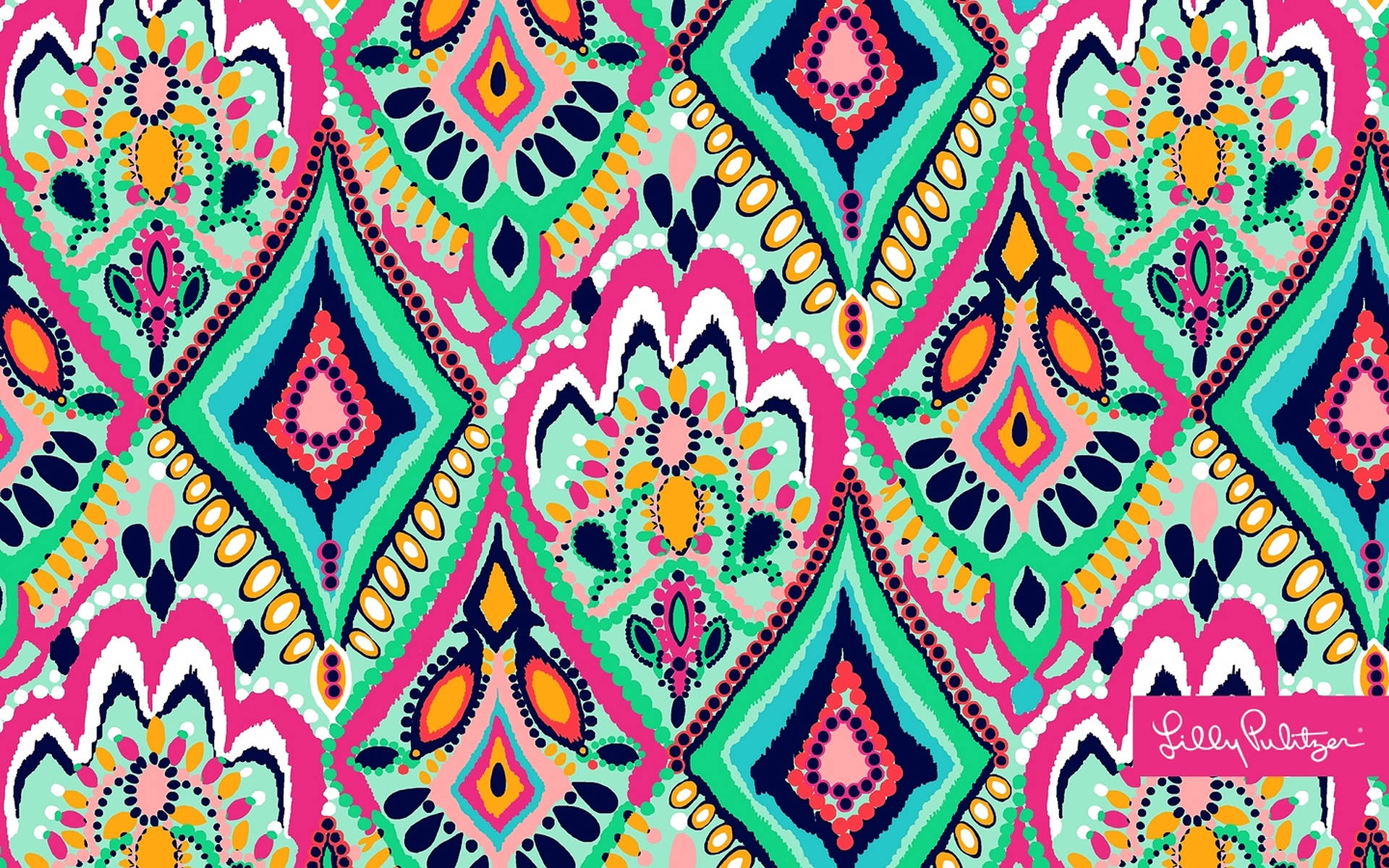 Lilly Pulitzer Colorful Pattern Background