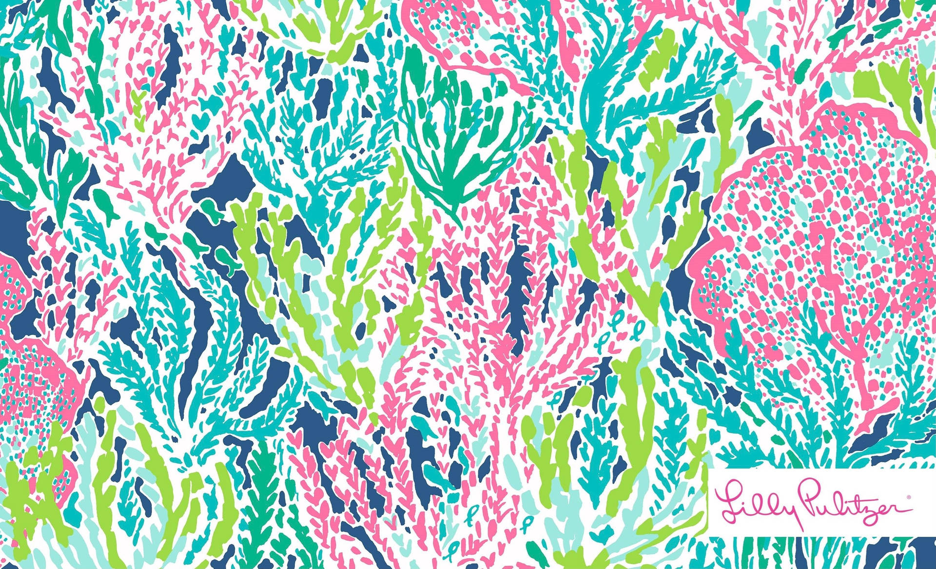 Lilly Pulitzer Colorful Seaweeds Background