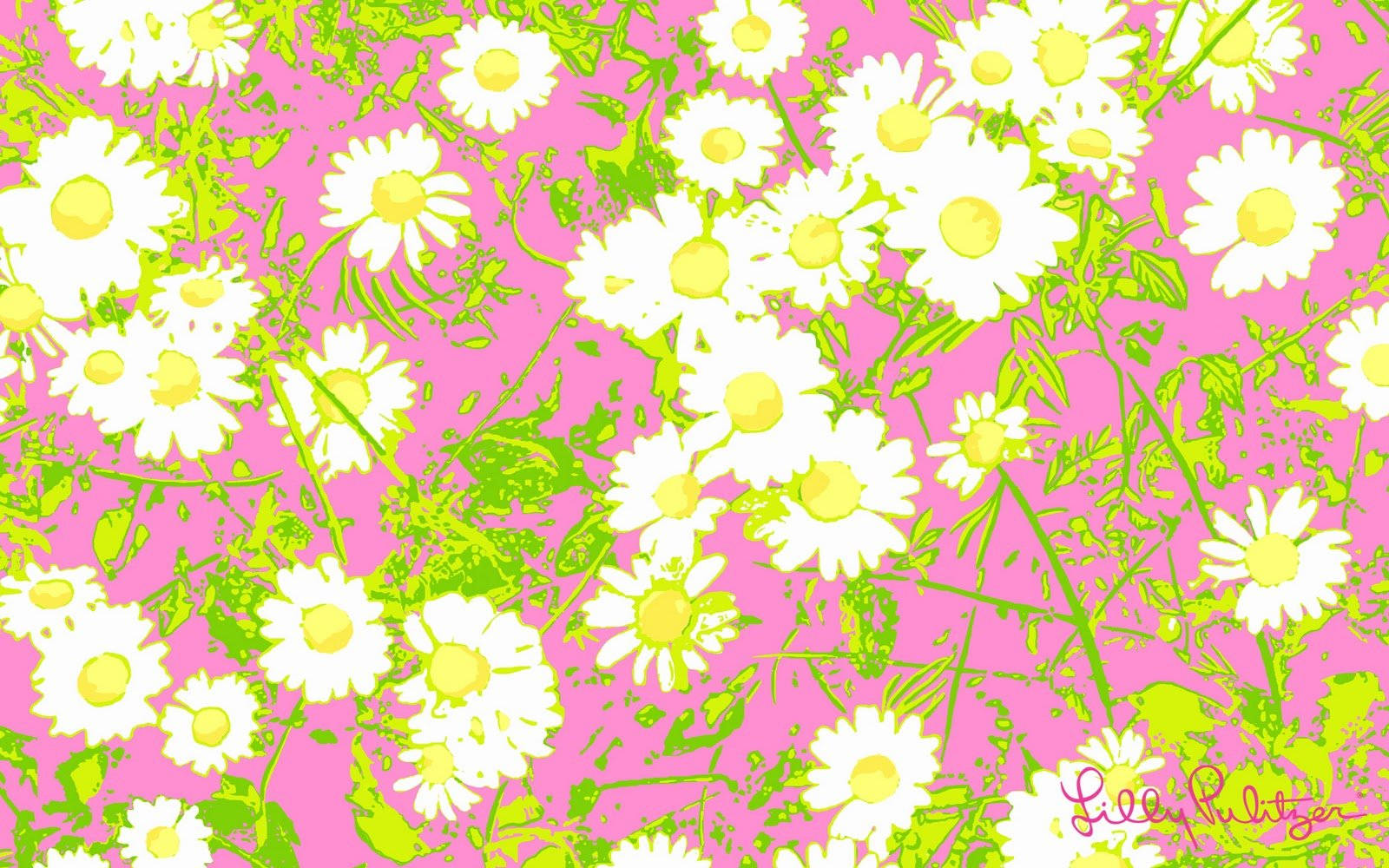 Lilly Pulitzer Desktop Daisies Background