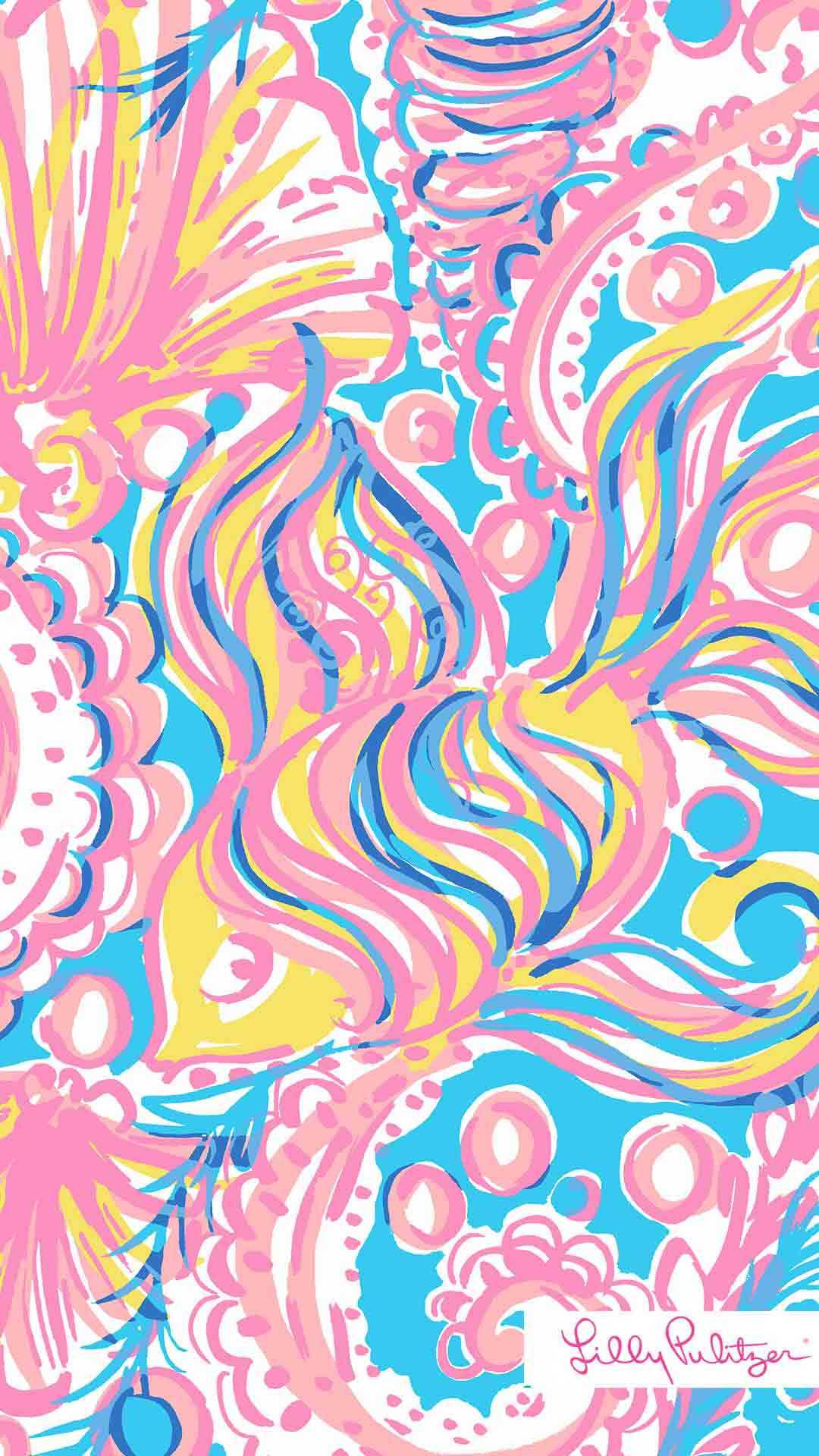 Lilly Pulitzer Fish Print Background