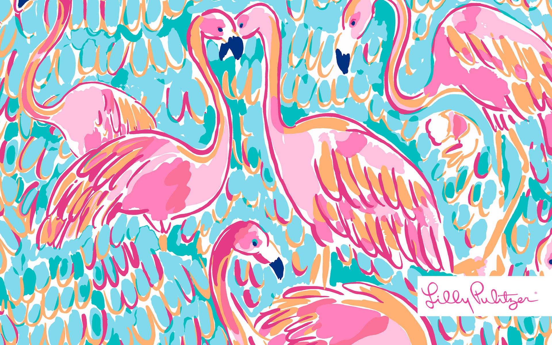 Lilly Pulitzer Flamingo Background