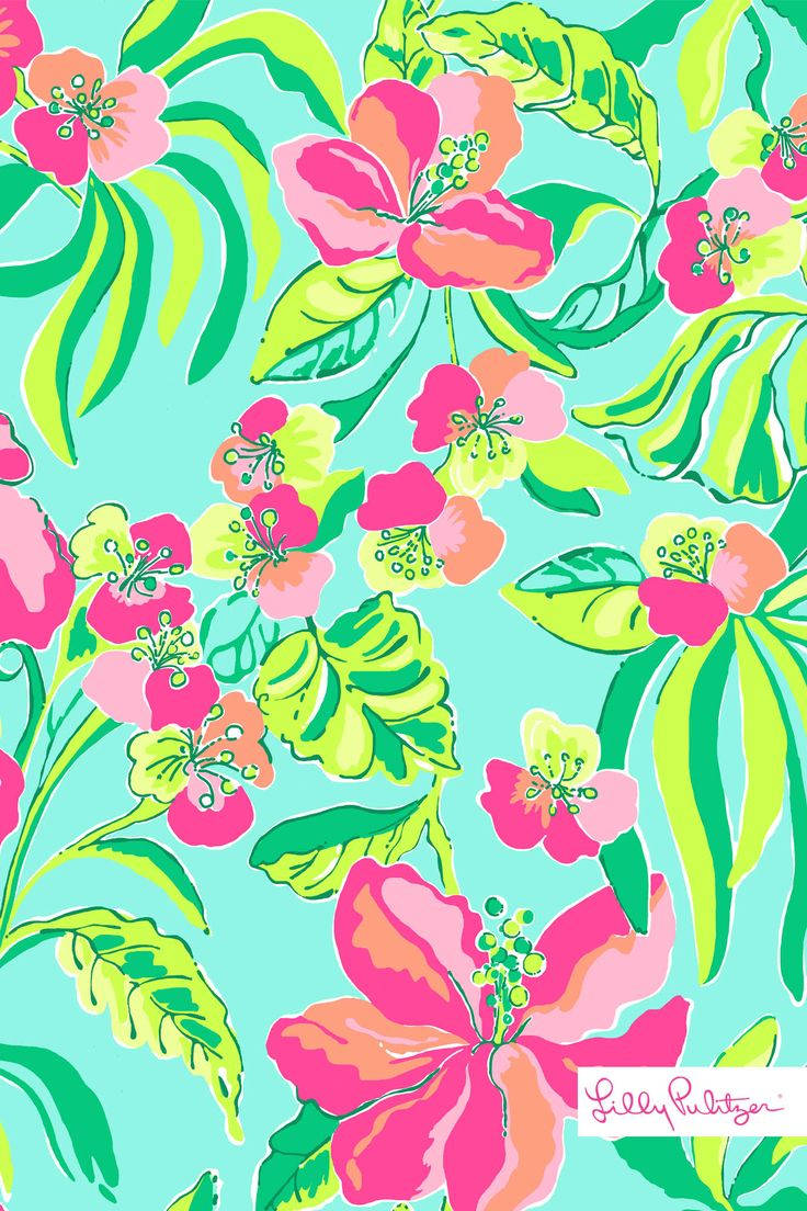 Lilly Pulitzer Hibiscus Background
