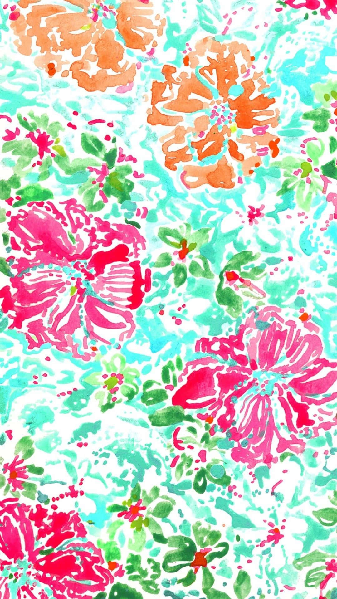 Lilly Pulitzer Iphone Flowers Background