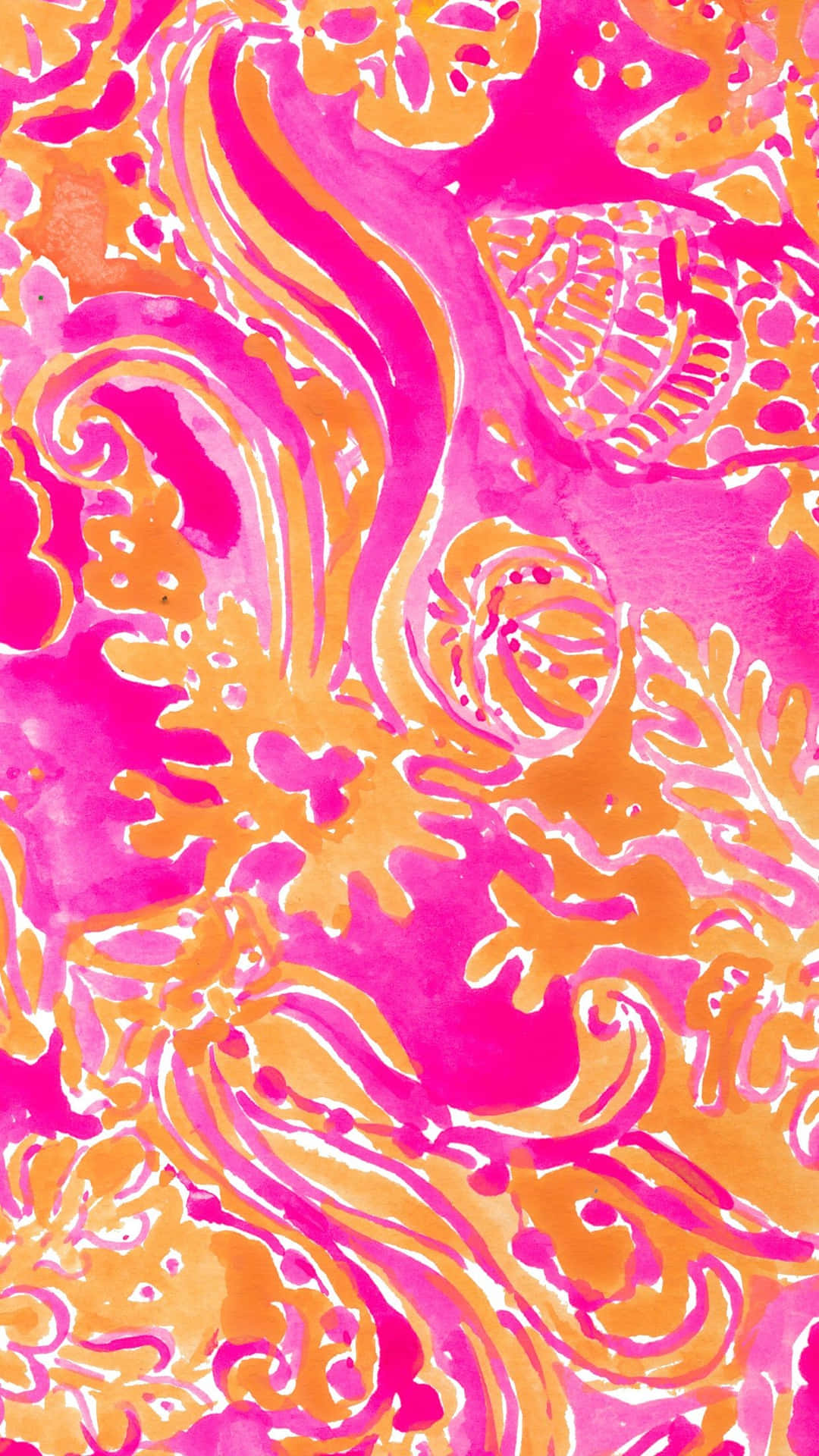 Lilly Pulitzer Iphone Pink Orange Background