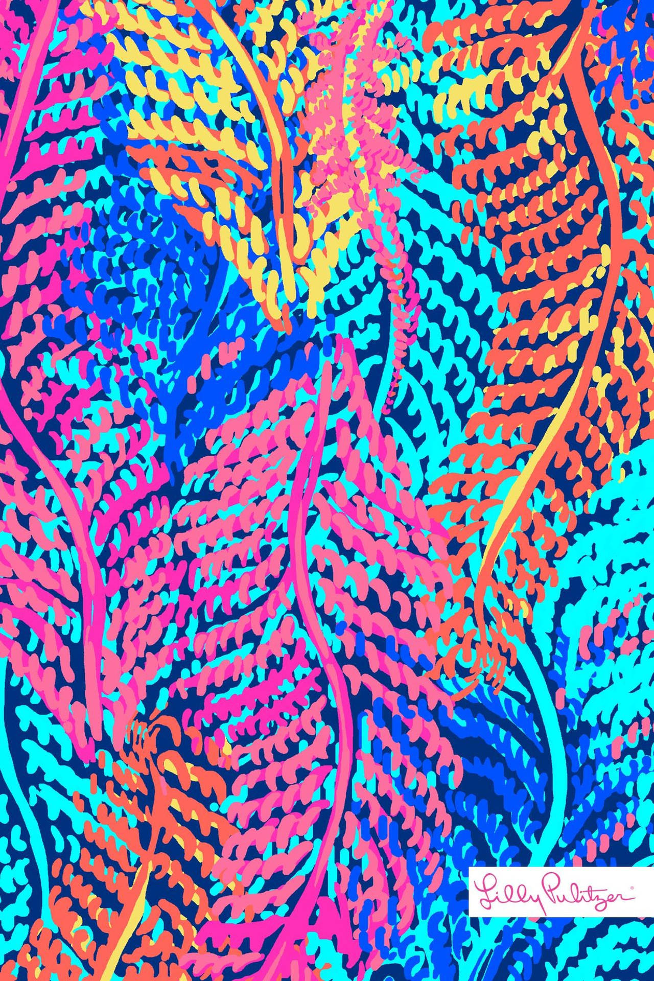 Lilly Pulitzer Neon Digital Print Background