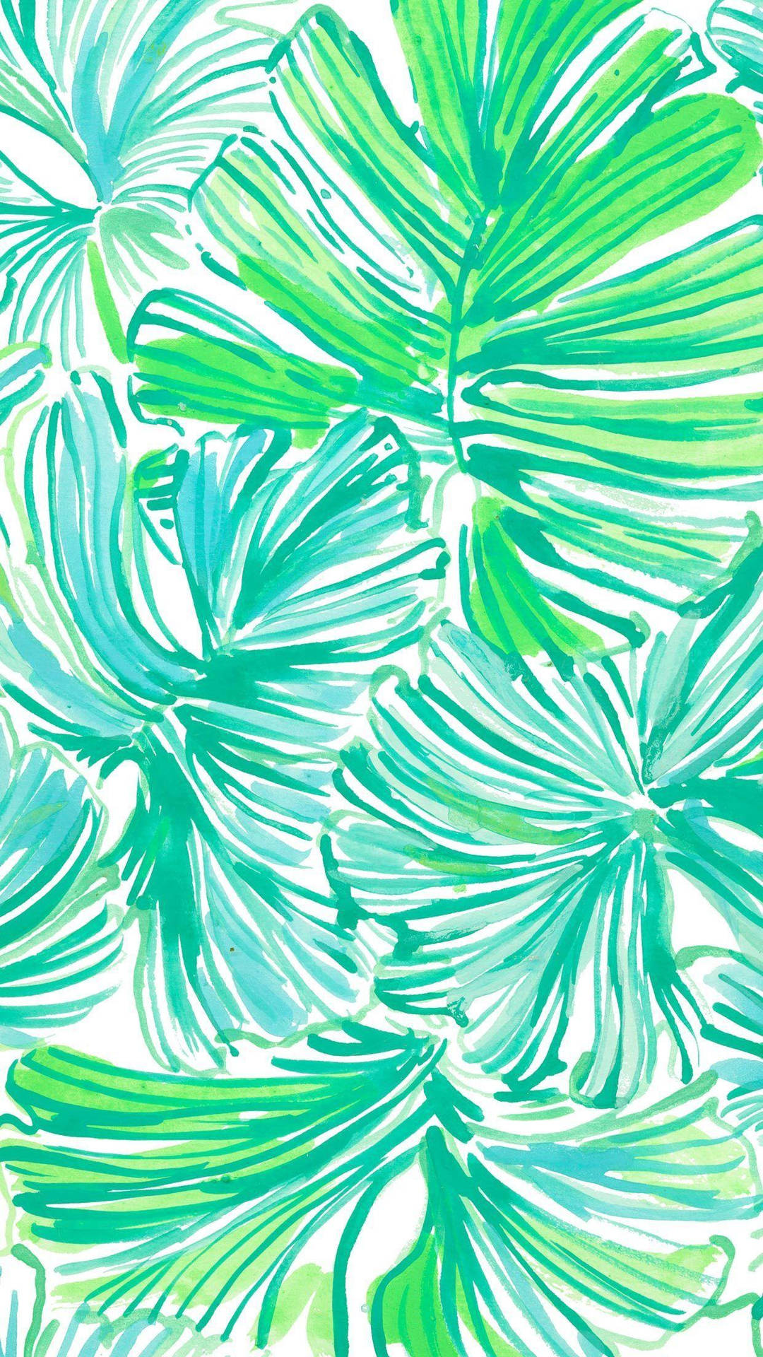 Lilly Pulitzer - Palm Leaves Wallpaper Background