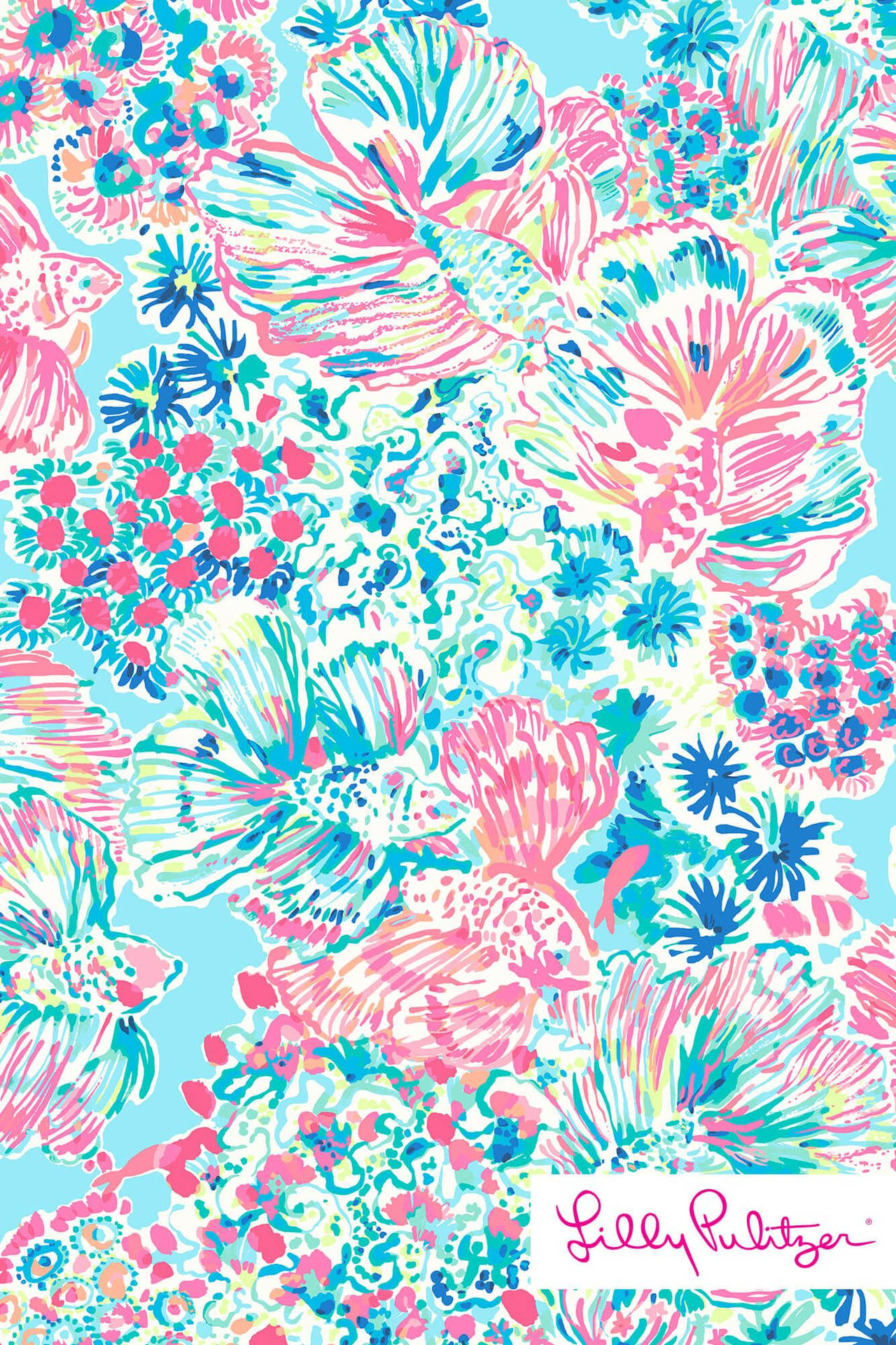 Lilly Pulitzer Pastel Blue Background