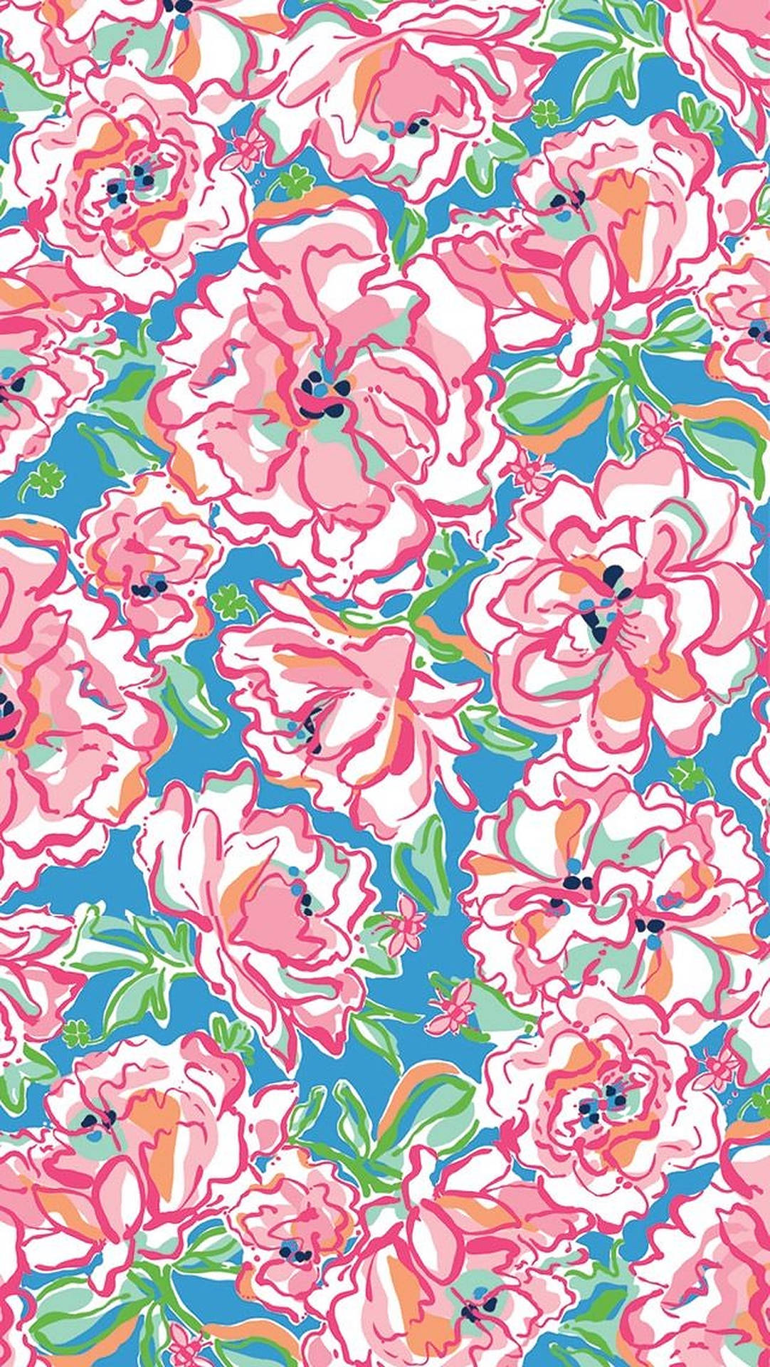 Lilly Pulitzer Pink Carnation Background