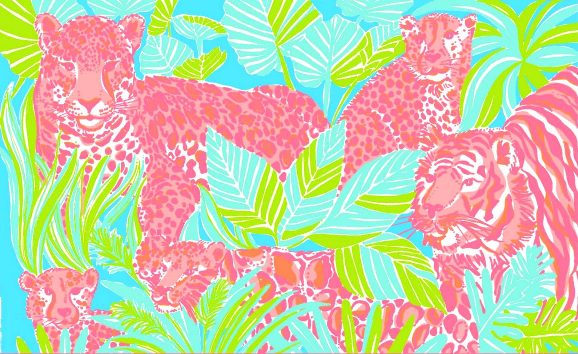 Lilly Pulitzer Pink Predators Background