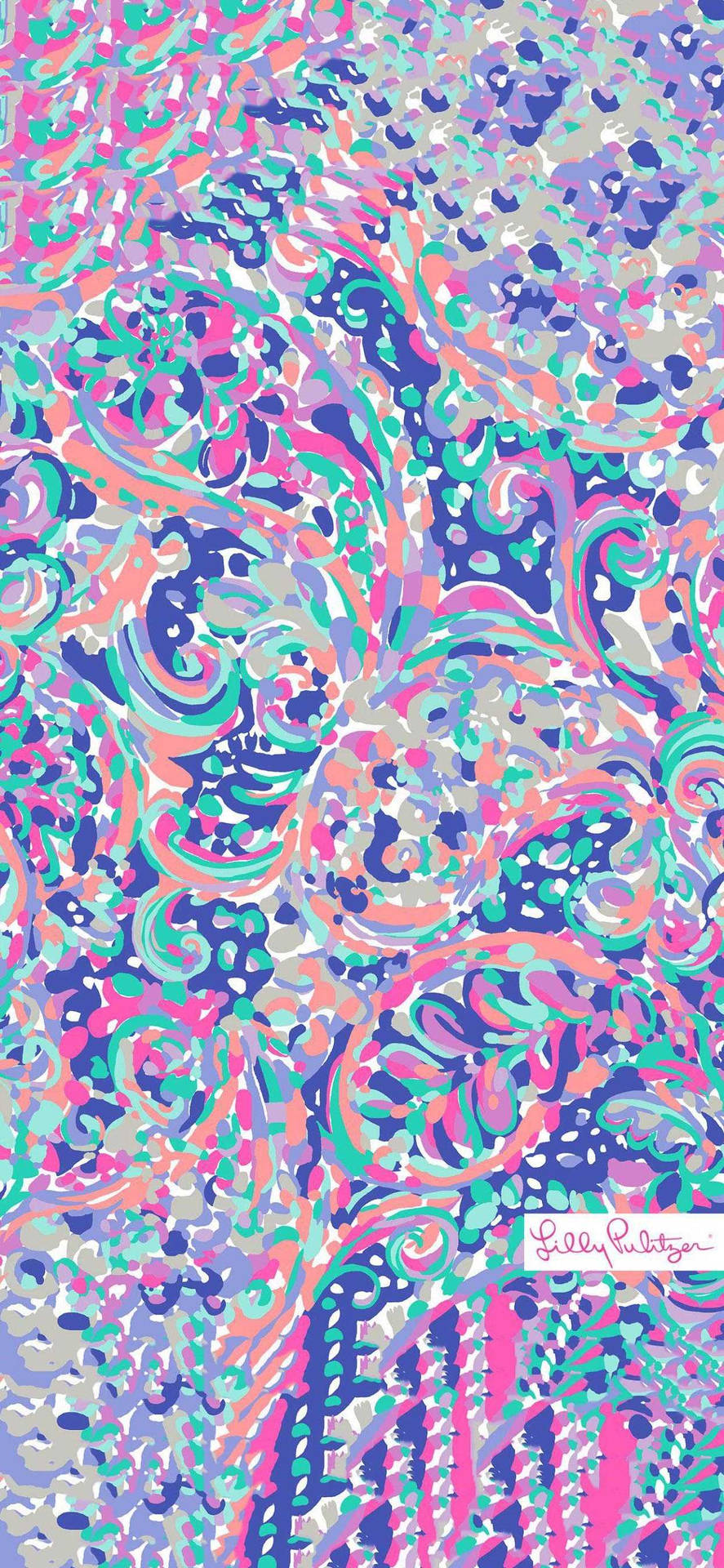 Lilly Pulitzer Purple Abstract Art Background