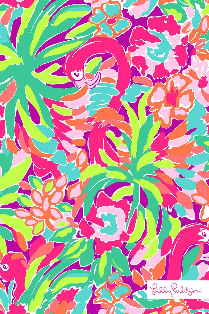 Lilly Pulitzer Tropical Print Background