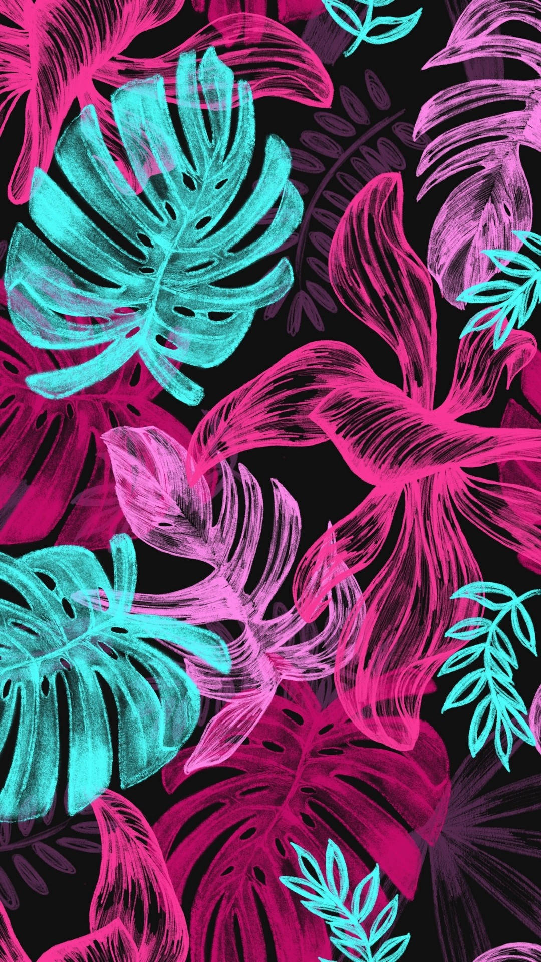 Lilly Pulitzer Vibrant Leaves Pattern Background