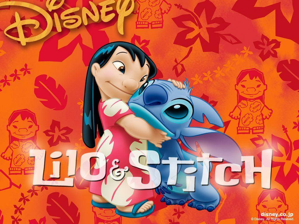 Lilo And Stitch 3d Hugging Background