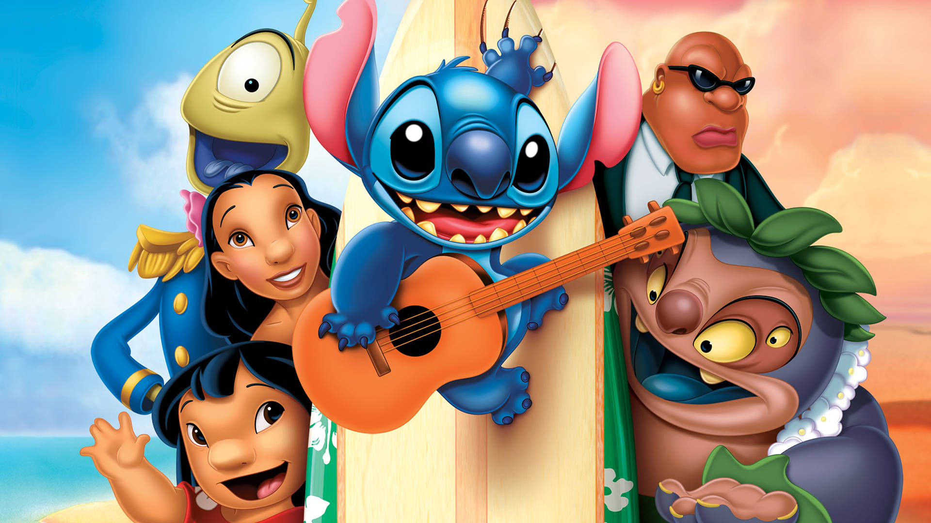 Lilo And Stitch 3d Style Drawings Of Characters Background