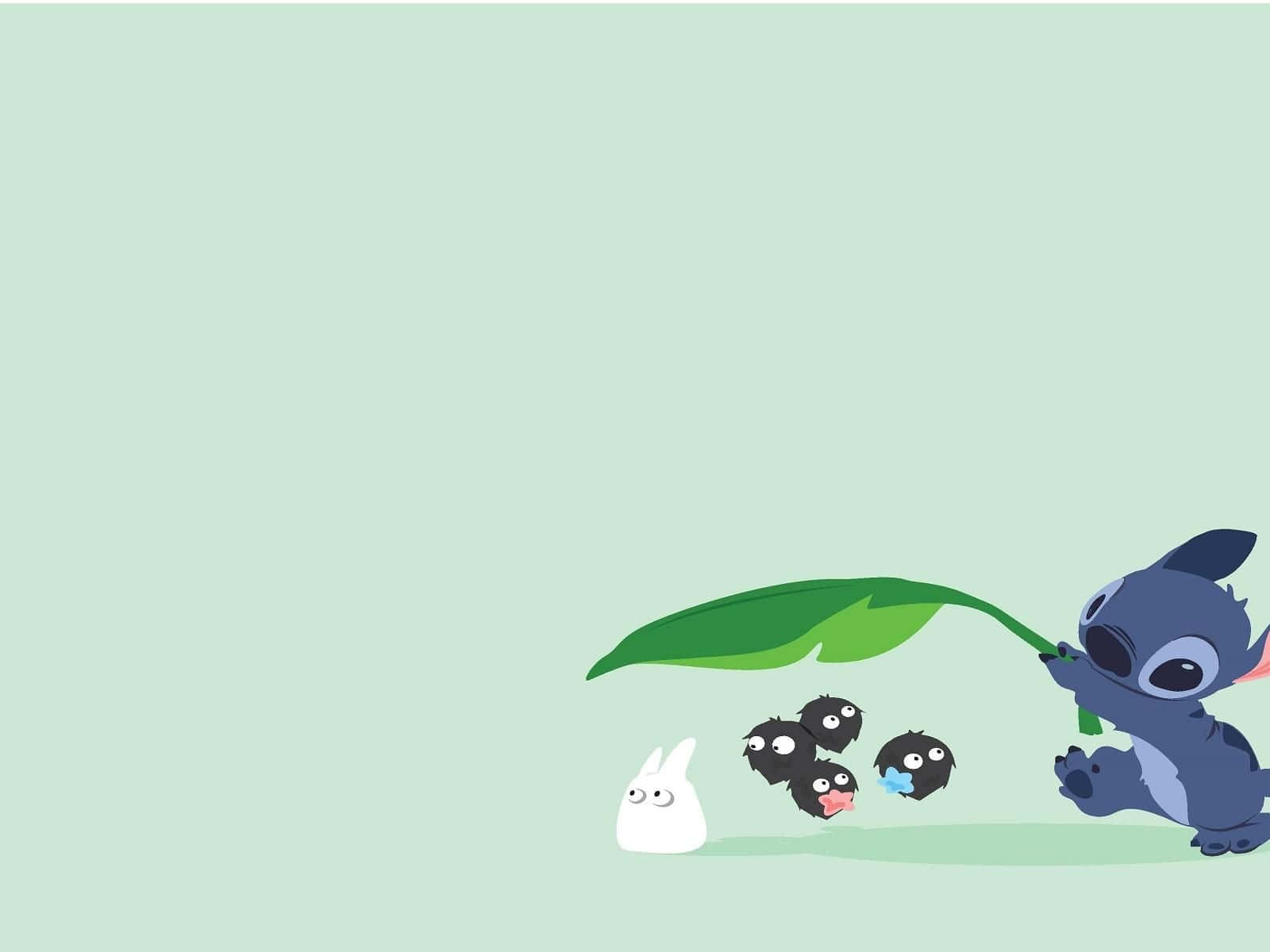 Lilo And Stitch In A Heartwarming Moment Background