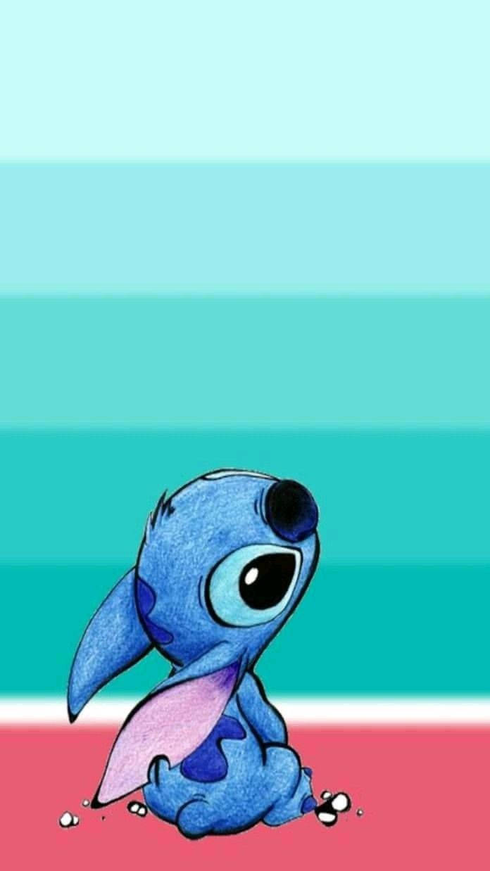 Lilo And Stitch Iphone Colored Bars Background