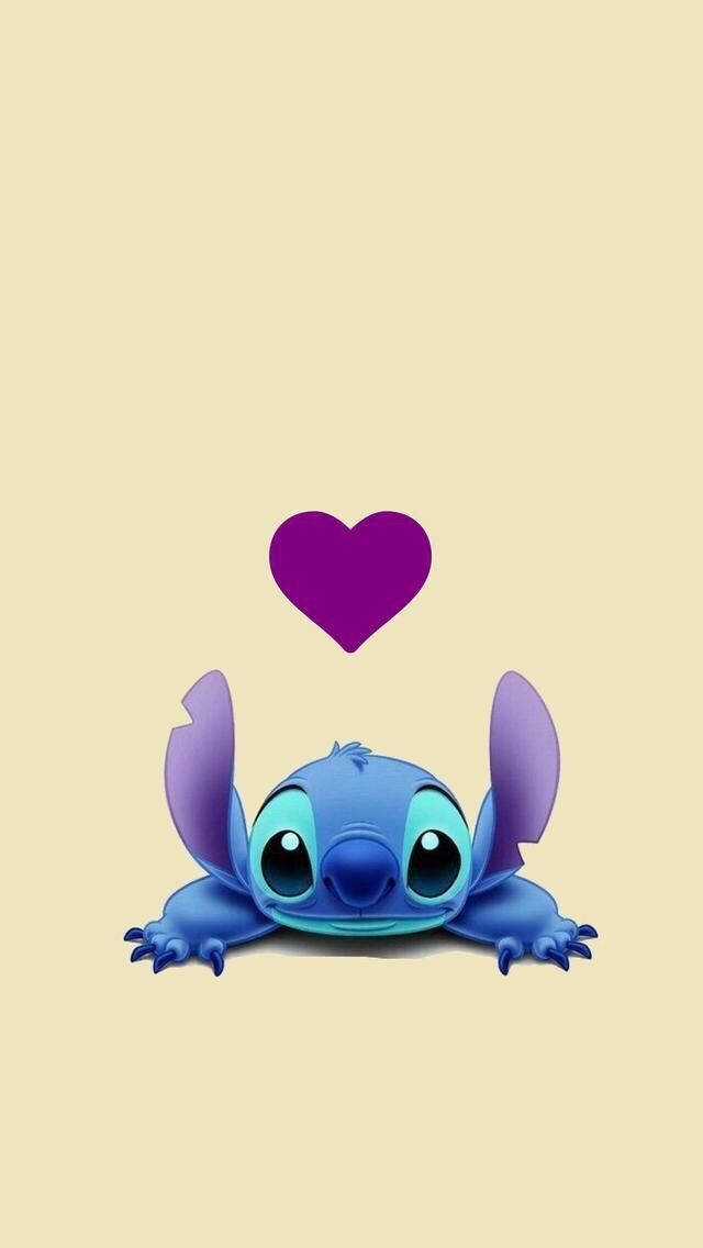 Lilo And Stitch Purple Heart Background