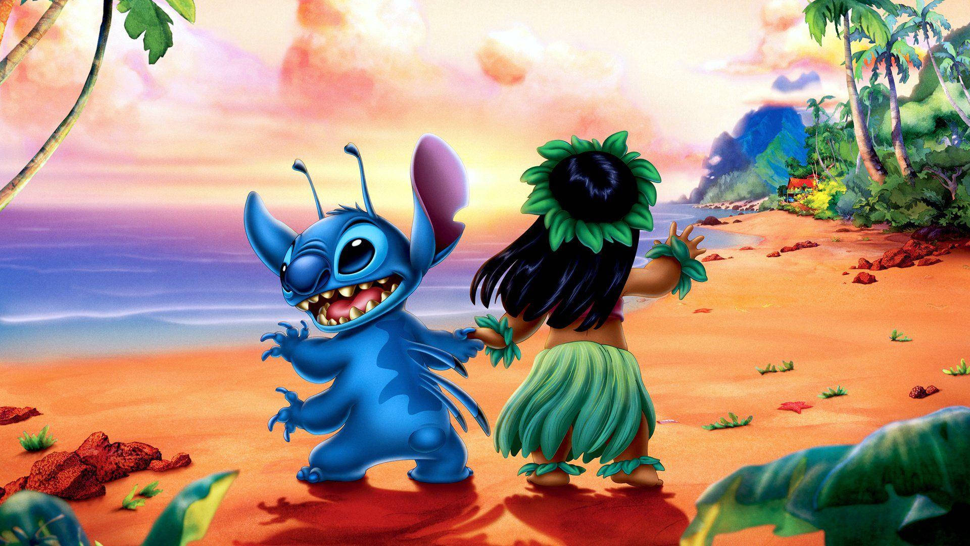 Lilo Stitch In Hawaii Background