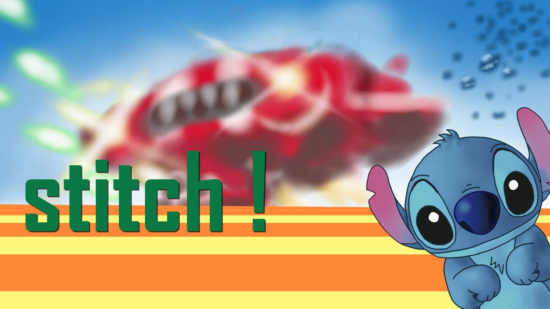 Lilo Stitch With Spaceship Background