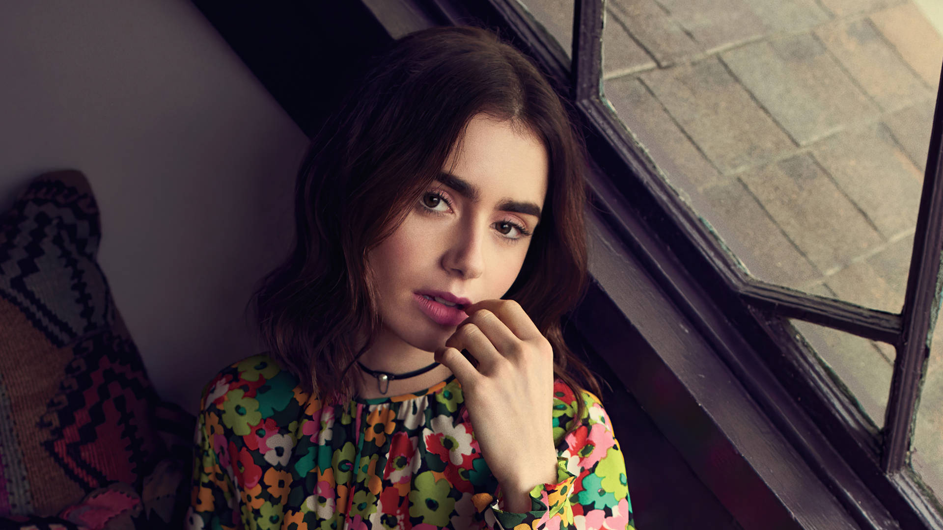 Lily Collins For Instyle Magazine Background