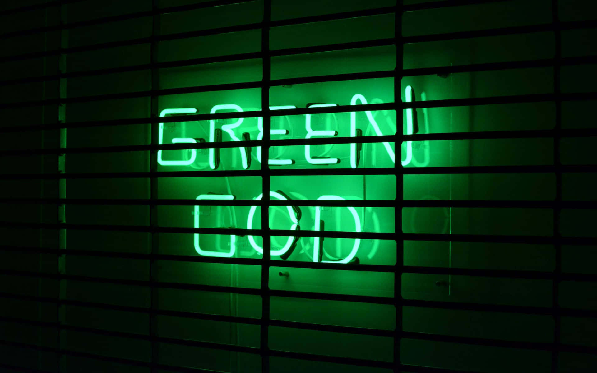 Lime Green Aesthetic Green God Sign Background