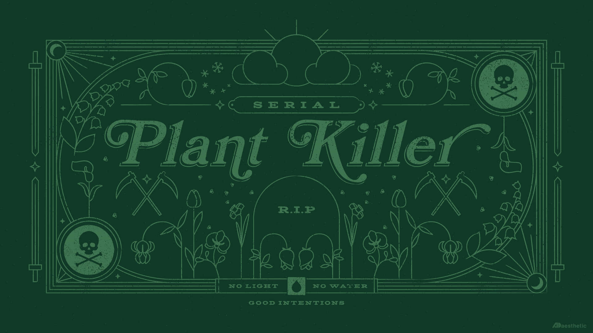 Lime Green Aesthetic Plant Killer Background