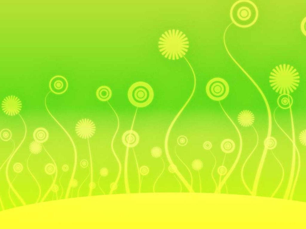 Lime Green Flowers Background