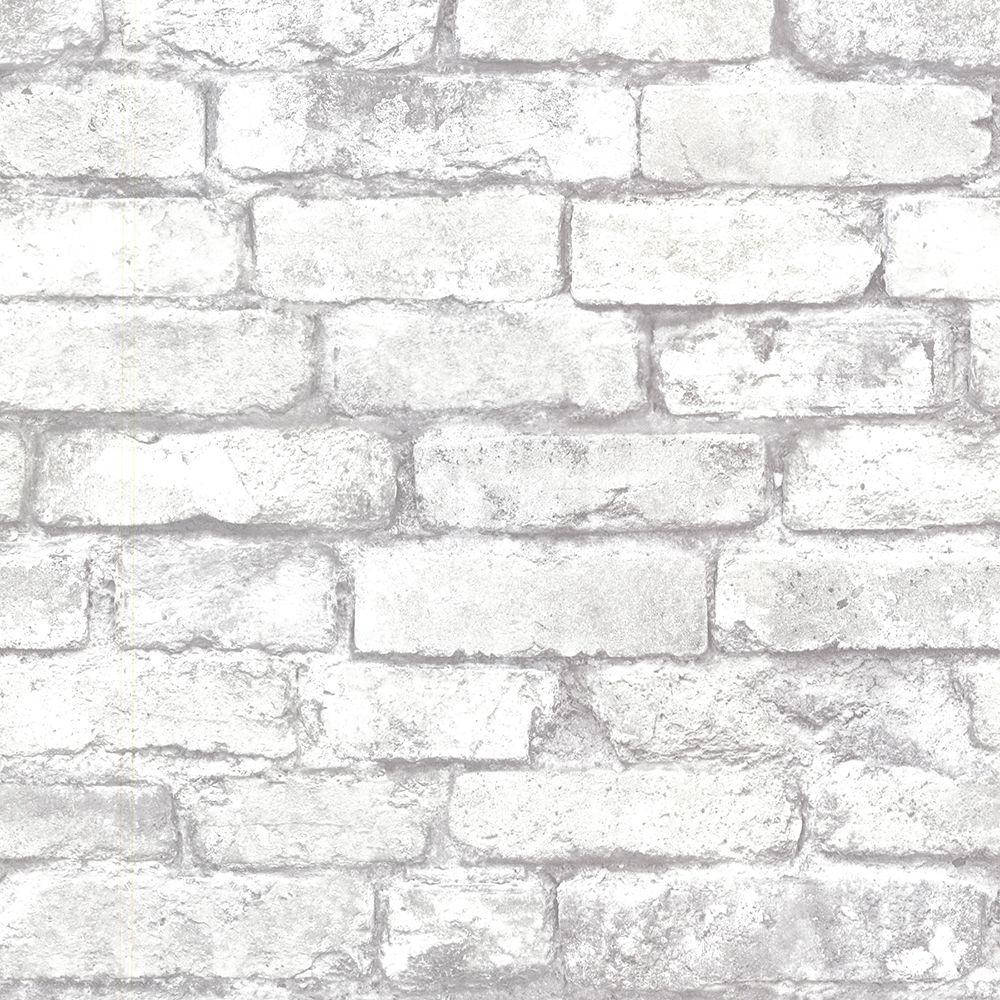 Lime Washed White Brick Wall Background