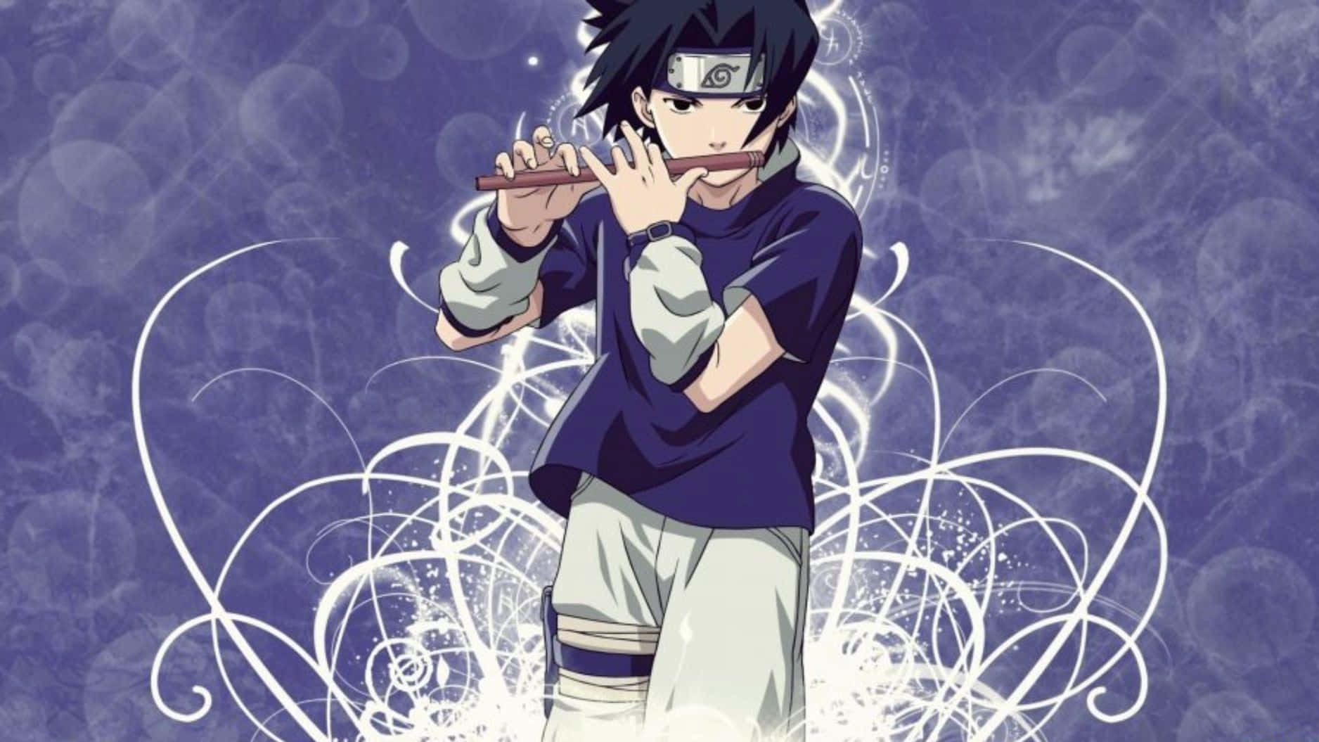 Limited Edition Blue Sasuke Figure Background