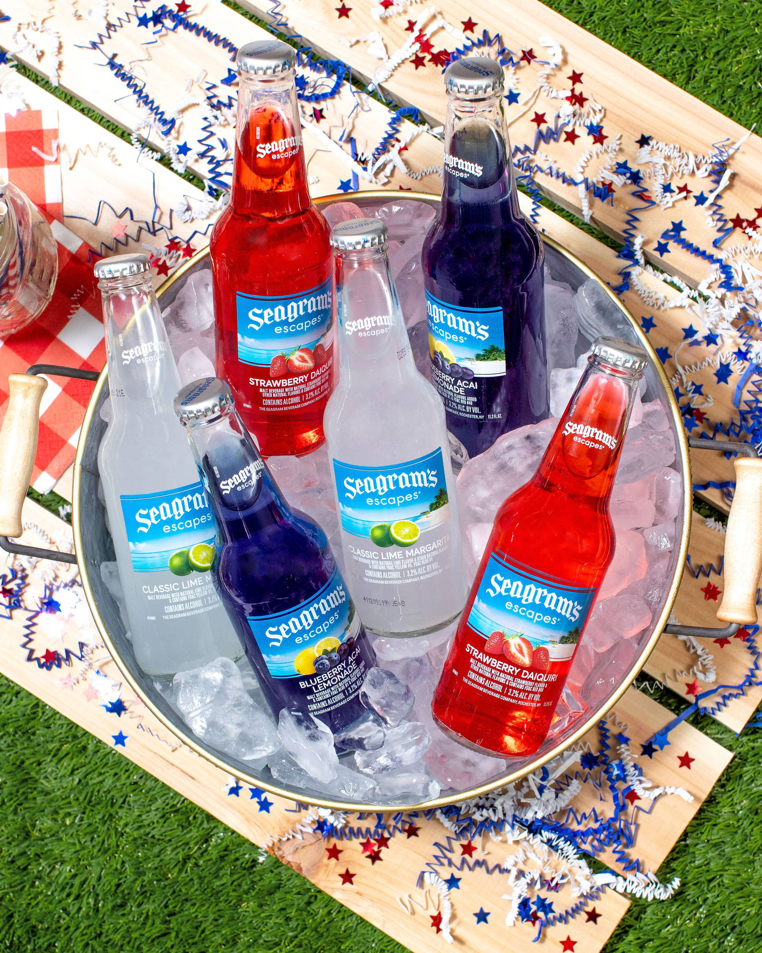 Limited Edition Seagrams Cocktail Drinks Background