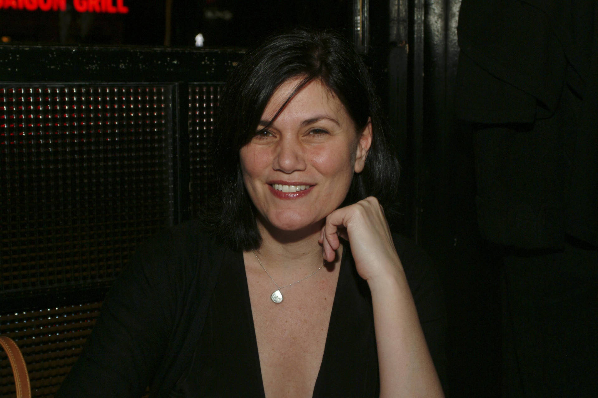 Linda Fiorentino Minimalist Necklace Background