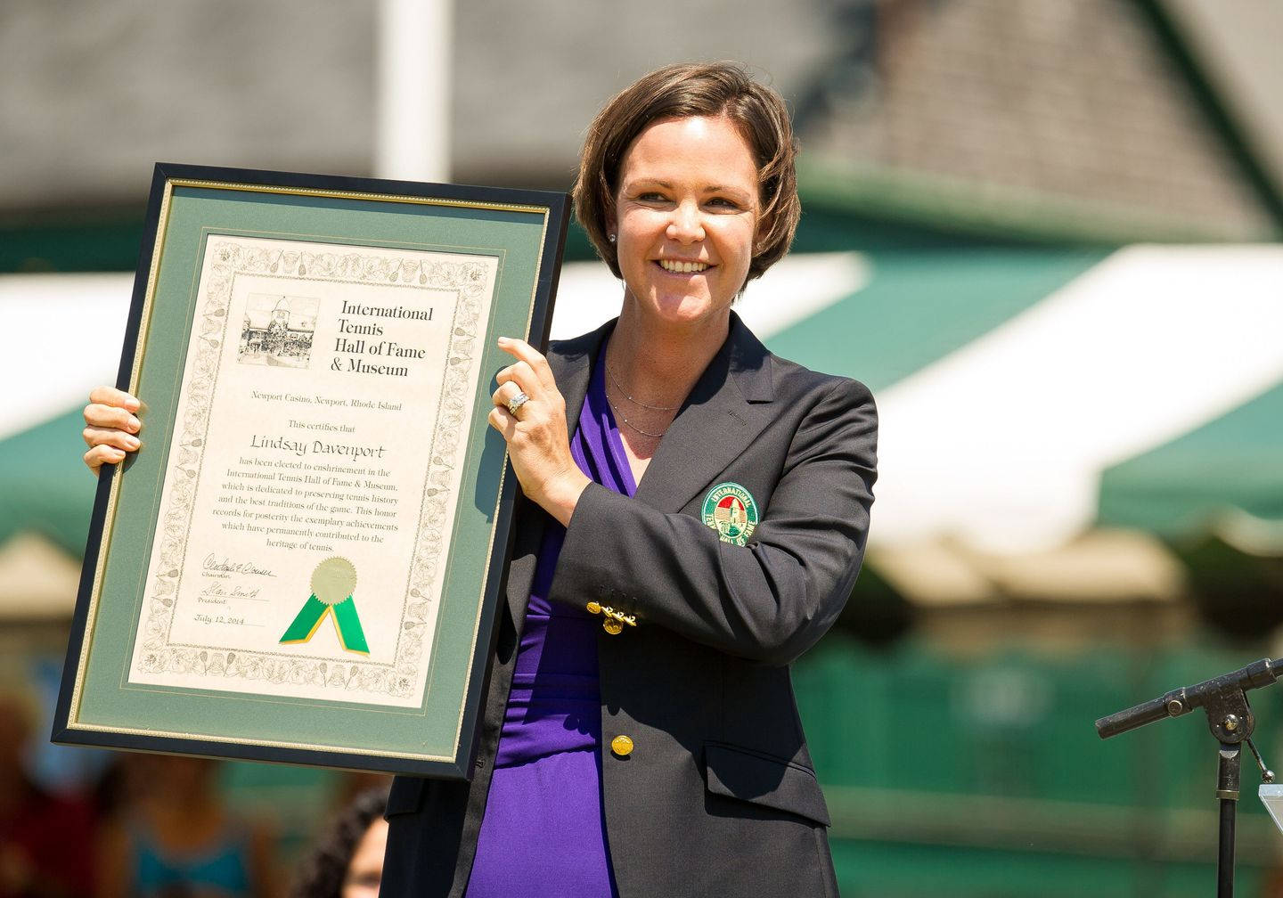 Lindsay Davenport International Tennis Hall Of Fame Background