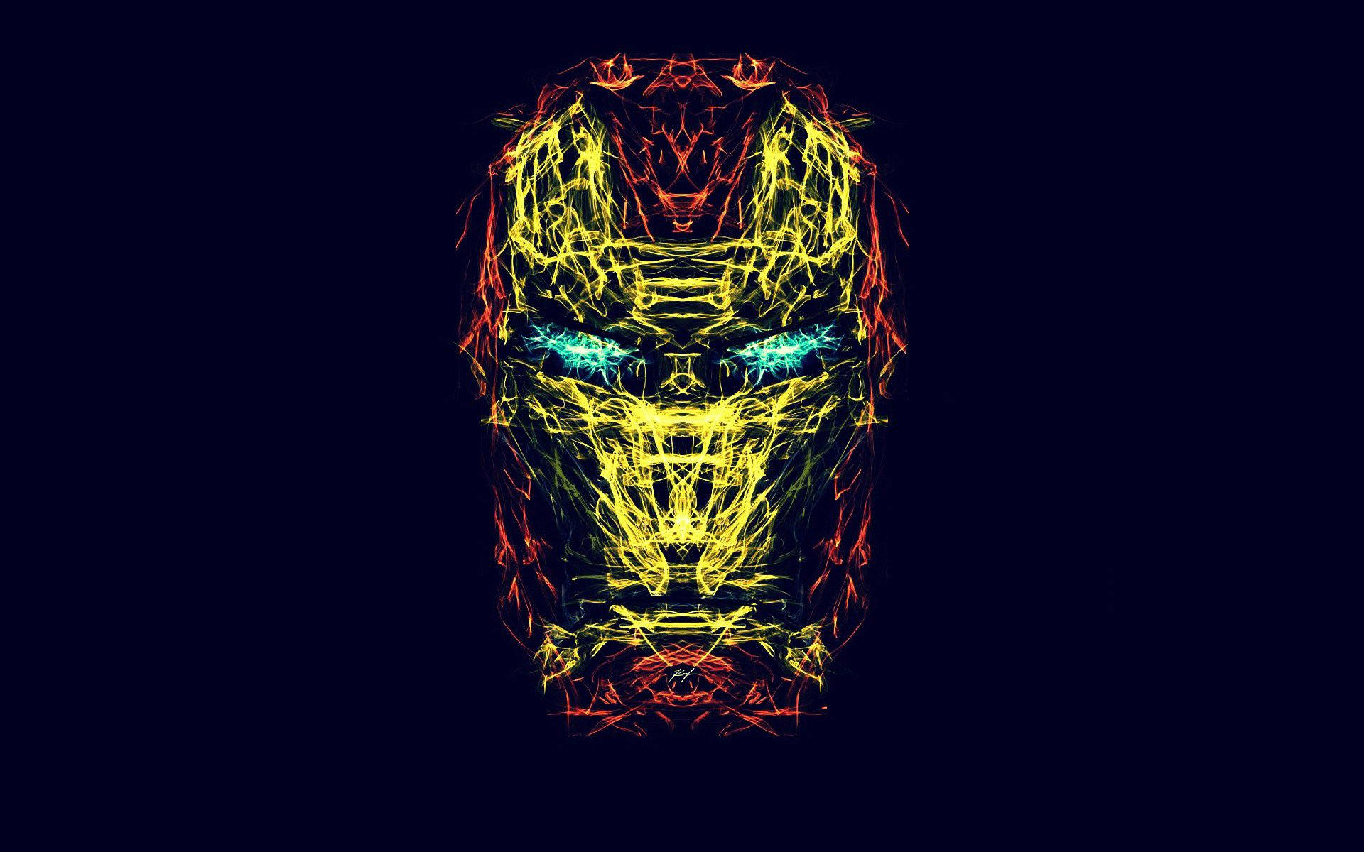 Line Art Iron Man Full Hd Background
