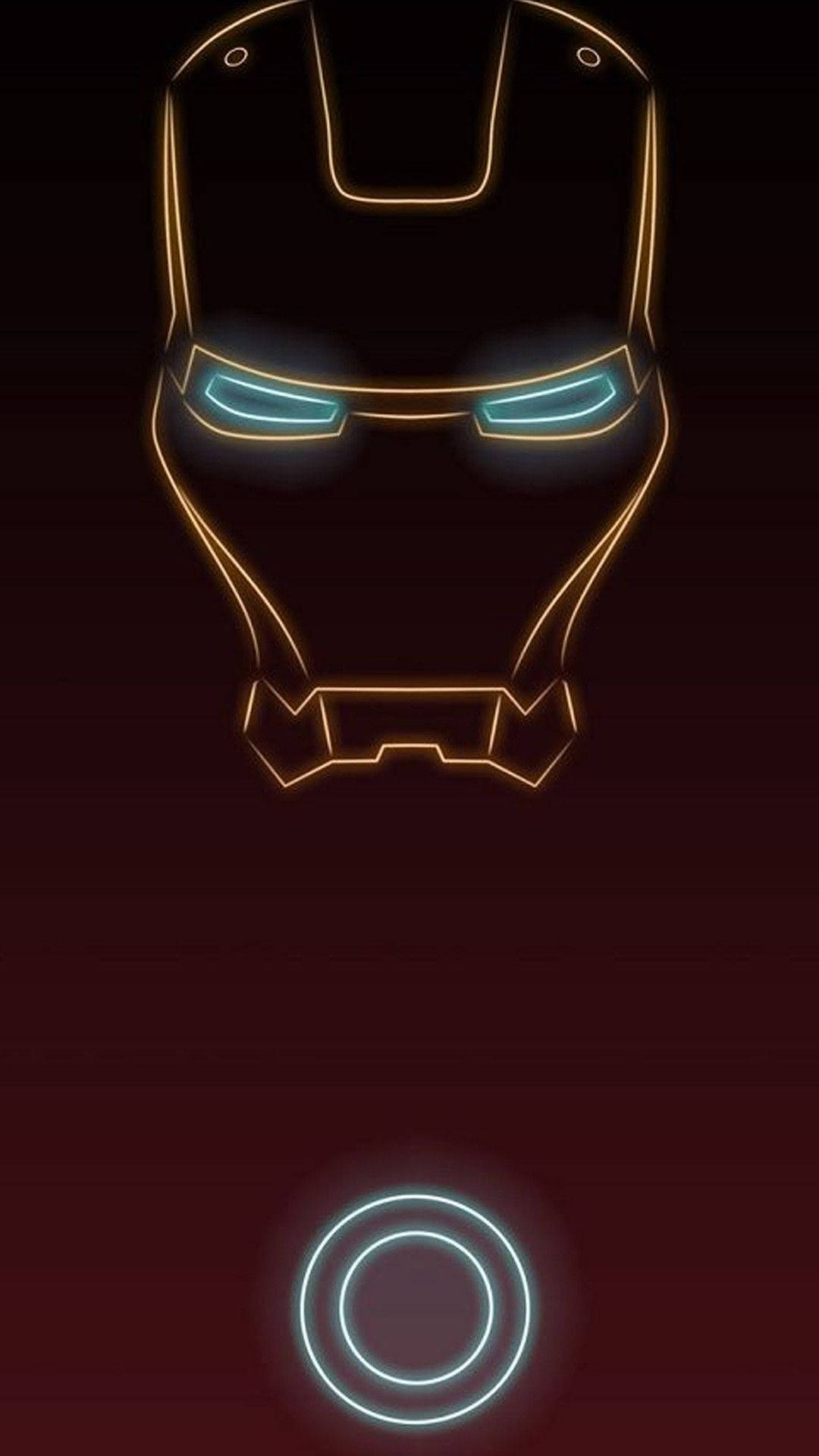 Line Art Iron Man Phone Background