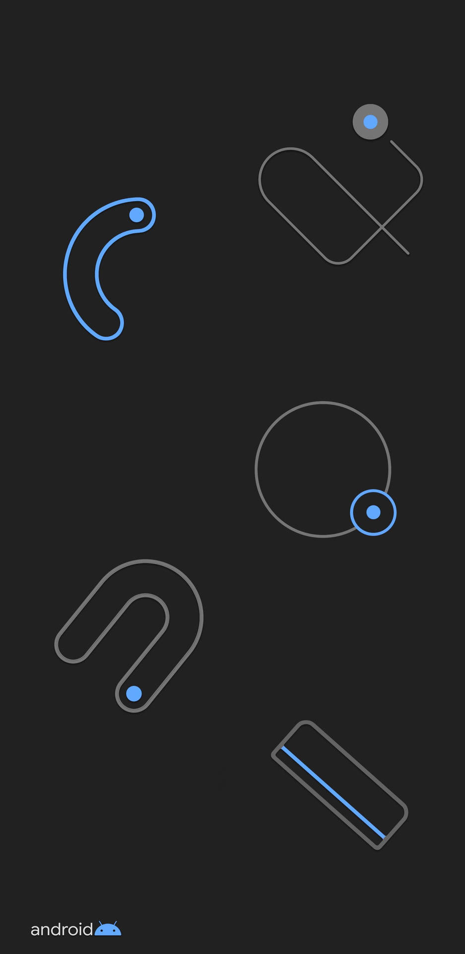 Line Art Shapes Google Pixel 4 Background