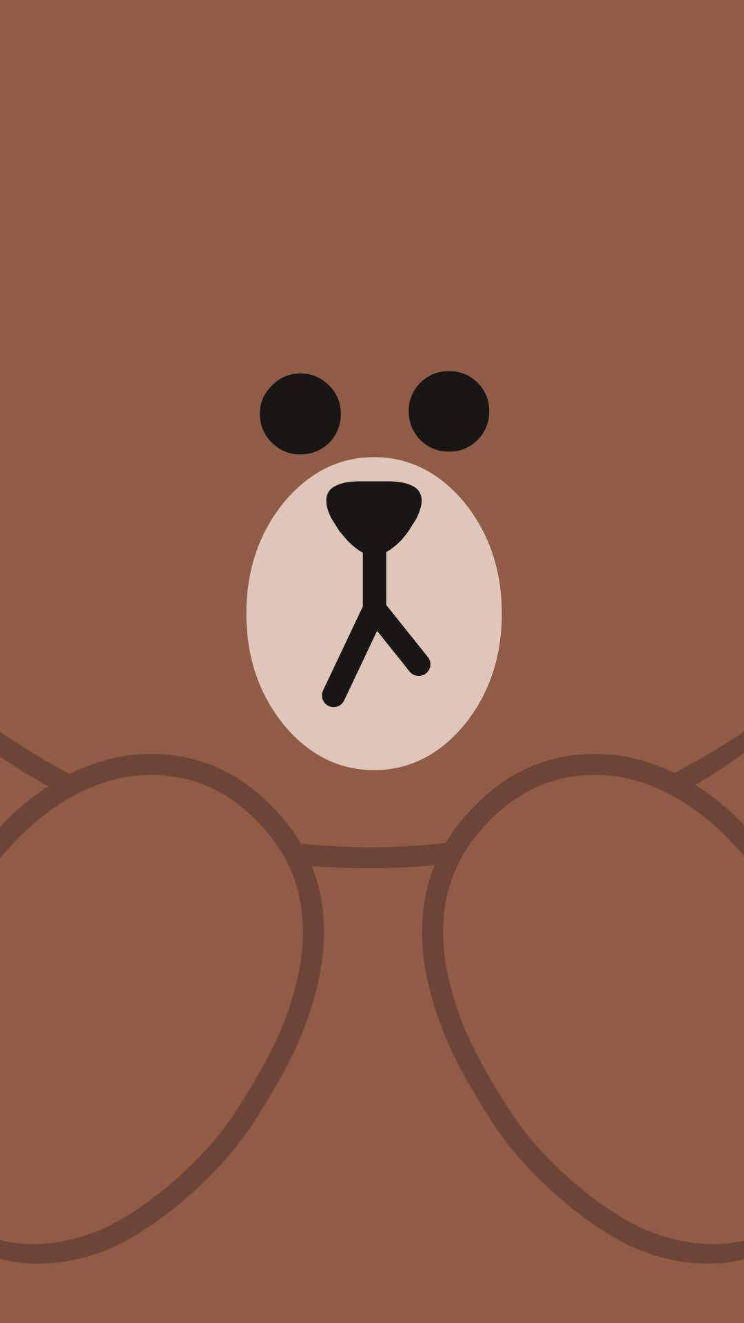 Line Friends Brown Korean Bear Background