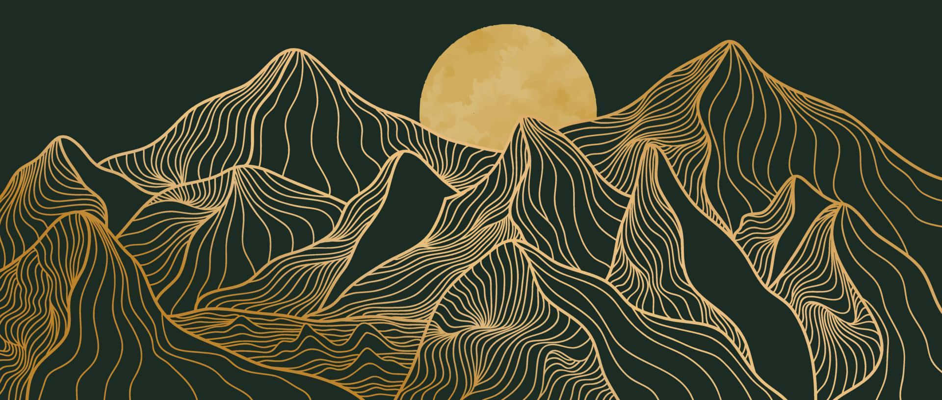 Line Mountain Aesthetic Background