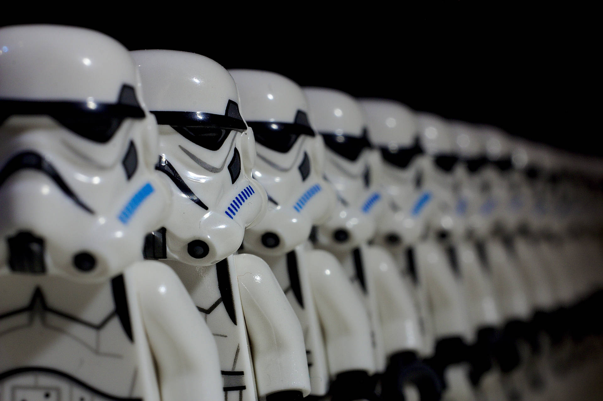 Line Of Lego Star Wars Stormtroopers Background