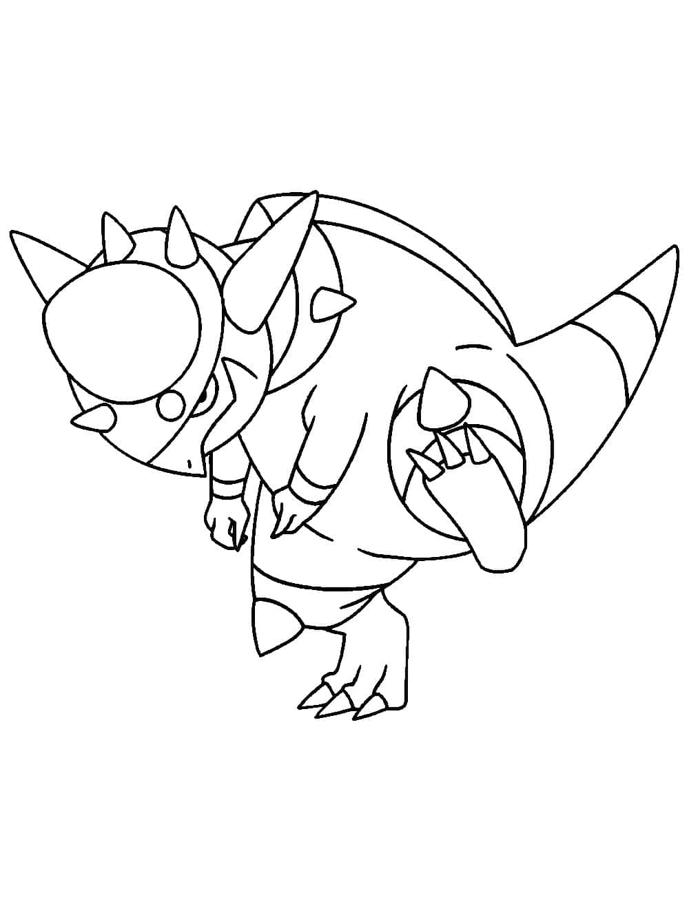 Line Sketch Of Rampardos