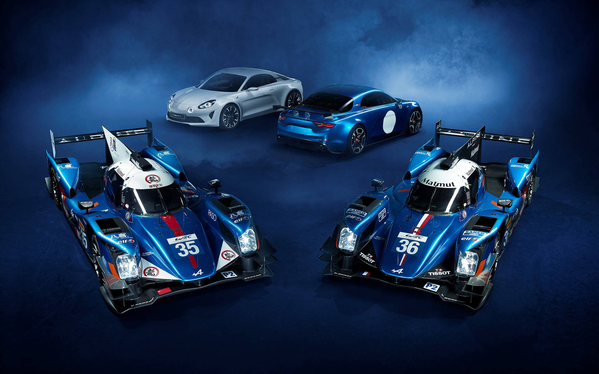 Line-up Of Different Alpine Models Background