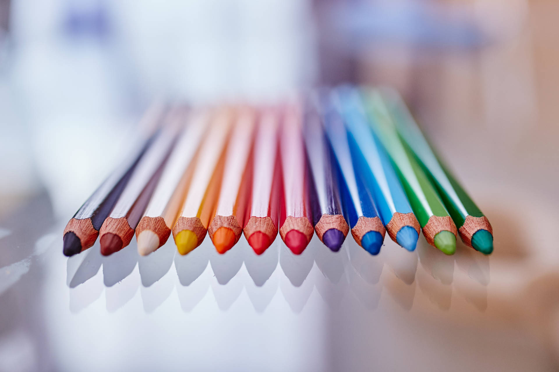 Lined Color Pencils Background