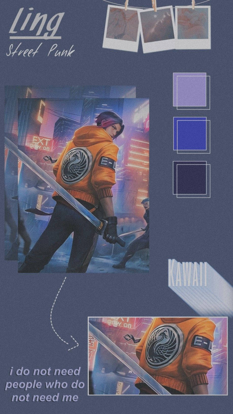 Ling Ml Street Punk Character Design Background