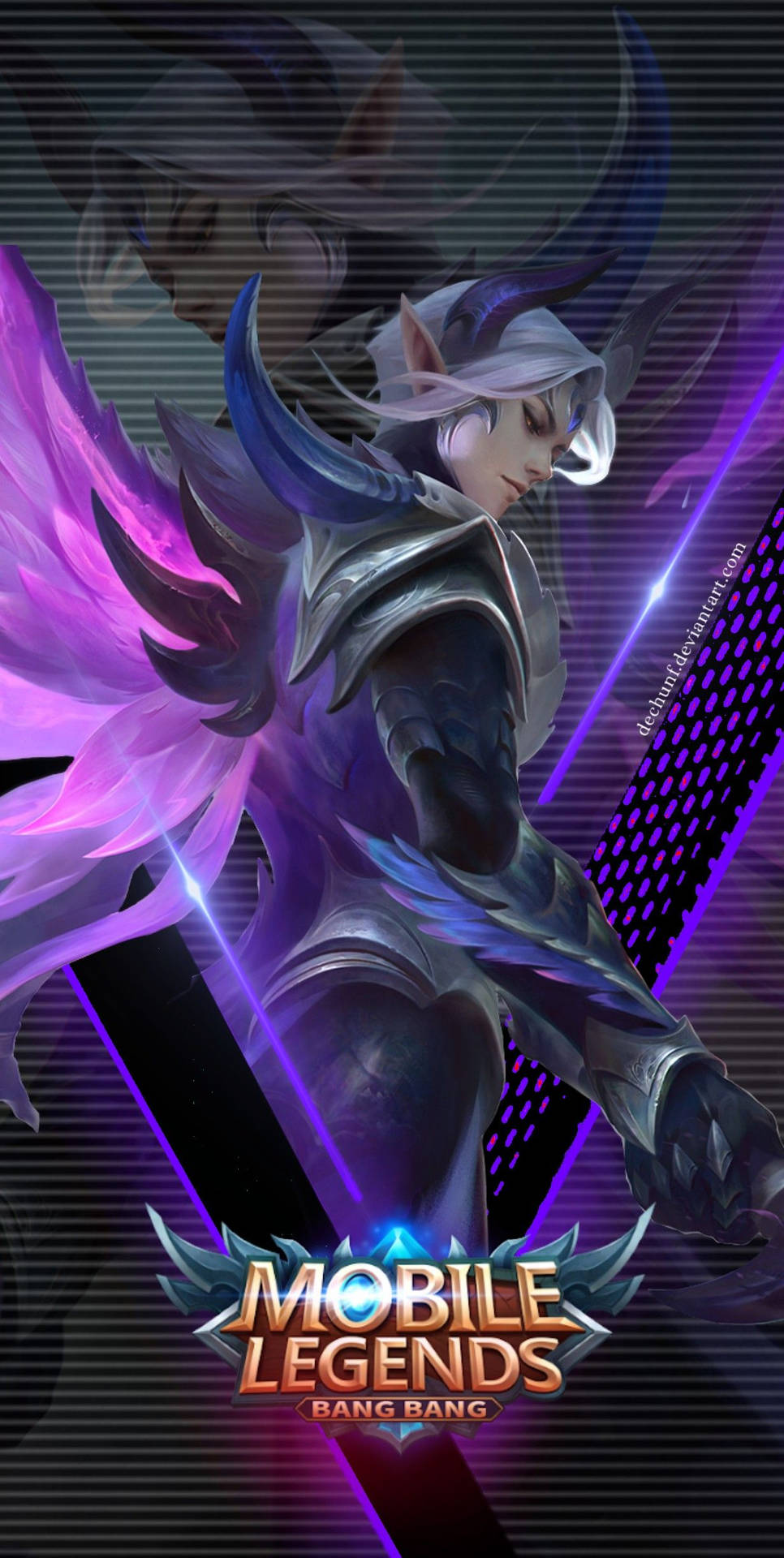 Ling Mobile Legends Night Shade Purple Wings Background