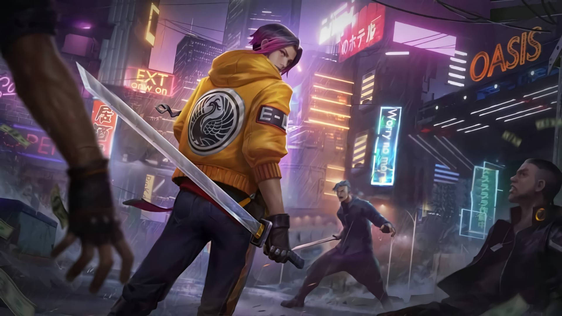 Ling Mobile Legends Street Punk City Fight Background