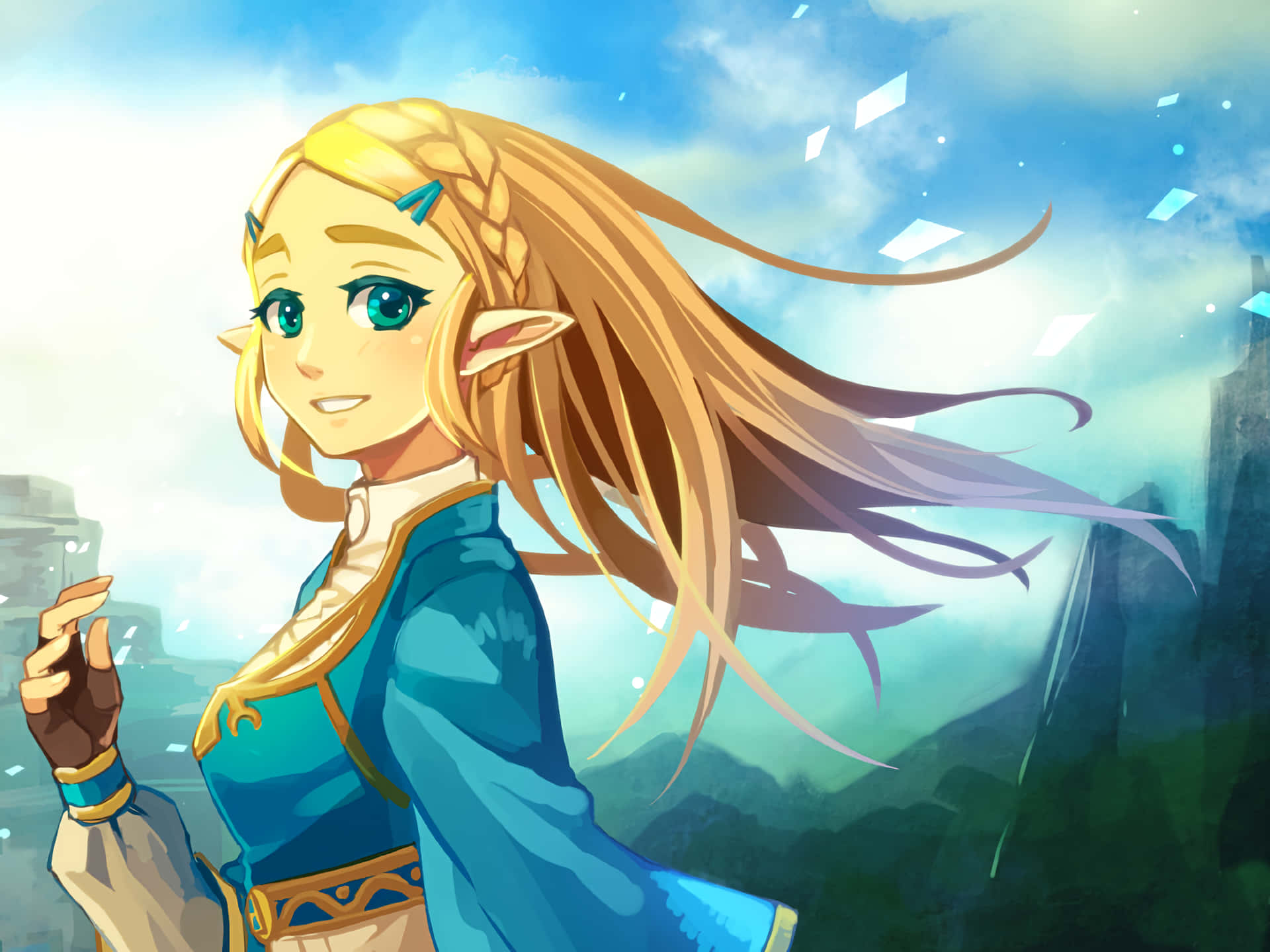 Link Explores The Depths Of Hyrule Castle In The Legend Of Zelda: Breath Of The Wild Background