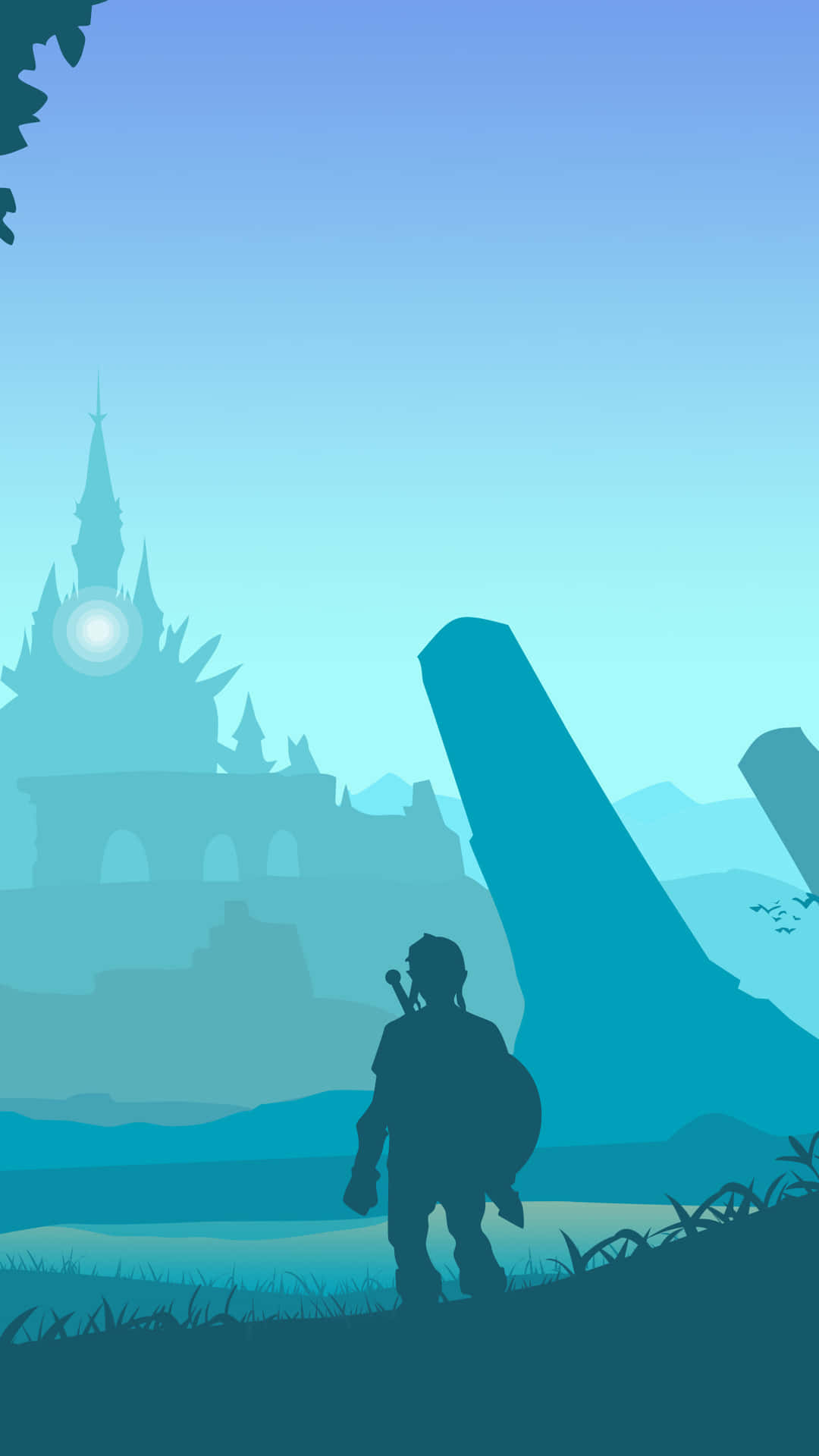 Link Prepares To Adventure In The Legend Of Zelda Iphone Background