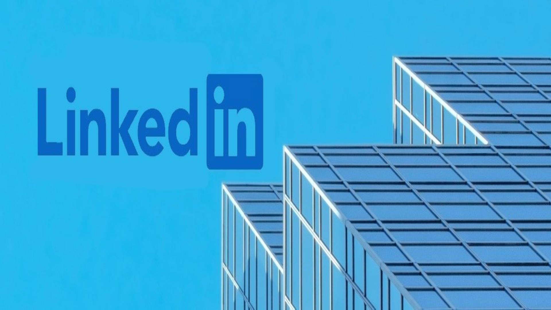 Linkedin Blue Skyscraper Background