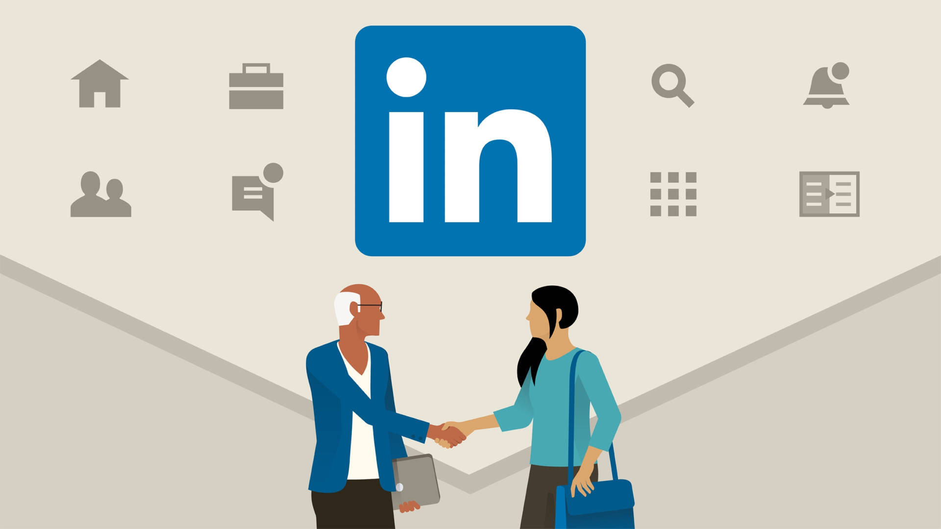 Linkedin Social App Logo Background