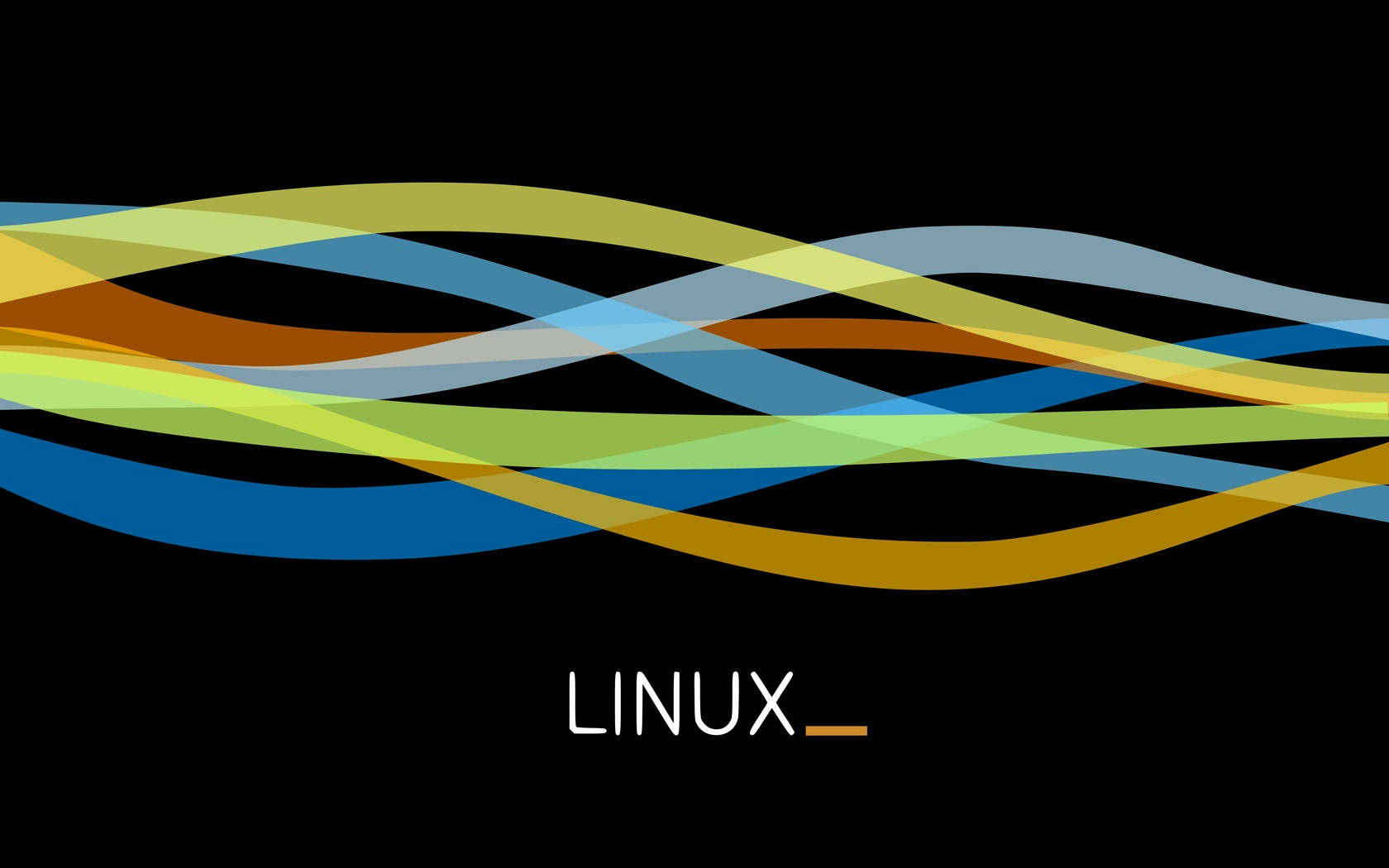 Linux Desktop Design With Colorful Stripes