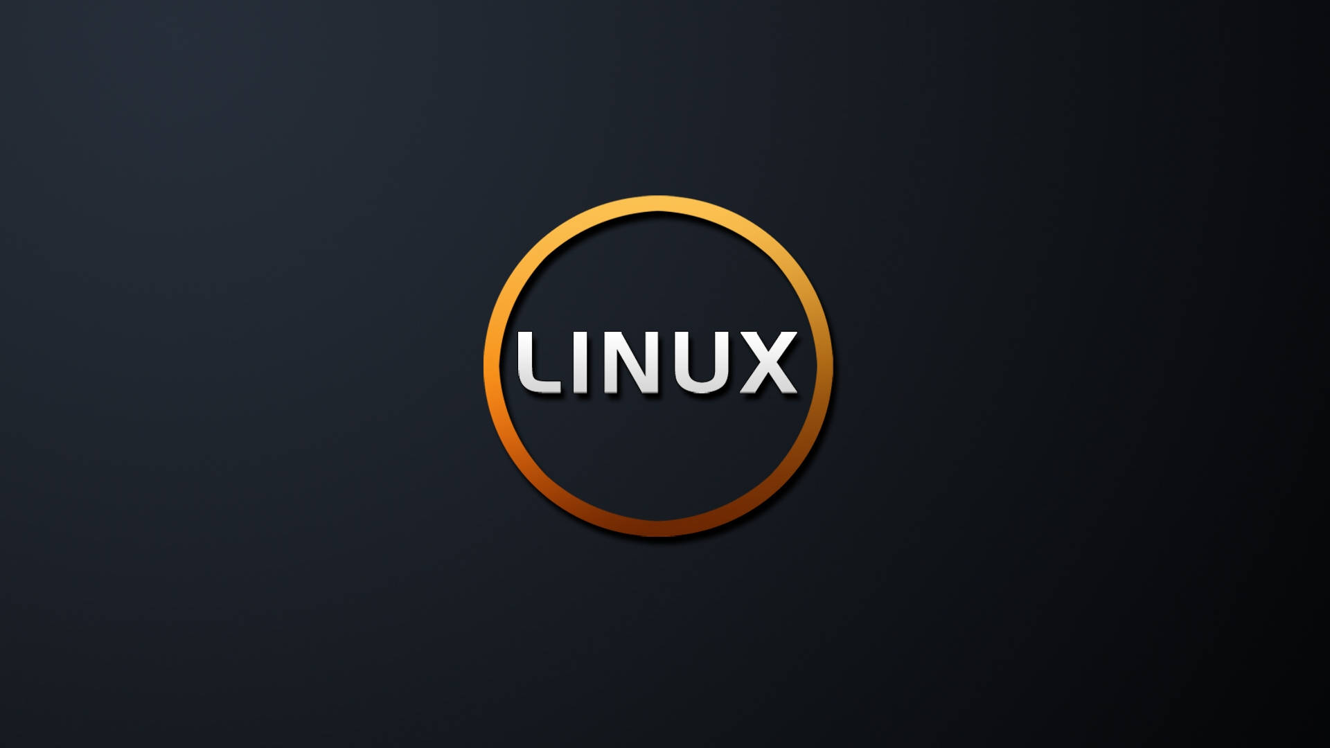 Linux Os Orange Circle